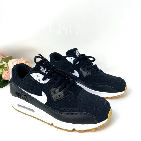 Nike Custom Air Max 90 Suede PRM Black White W - Picture 2 of 8